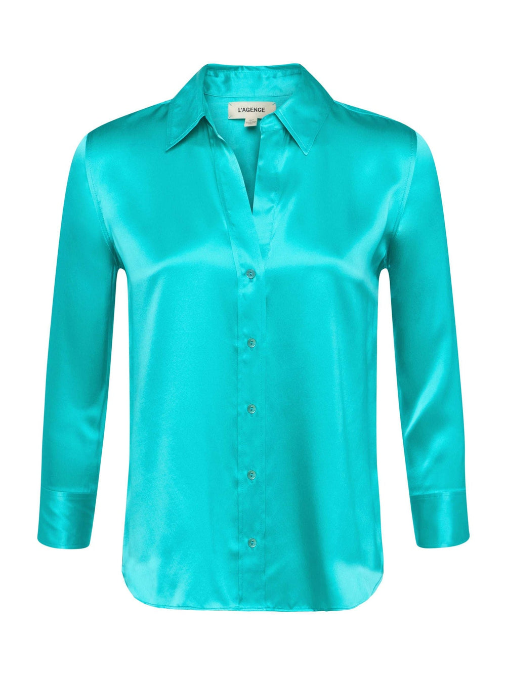 Dani Silk Blouse in Pool Blue