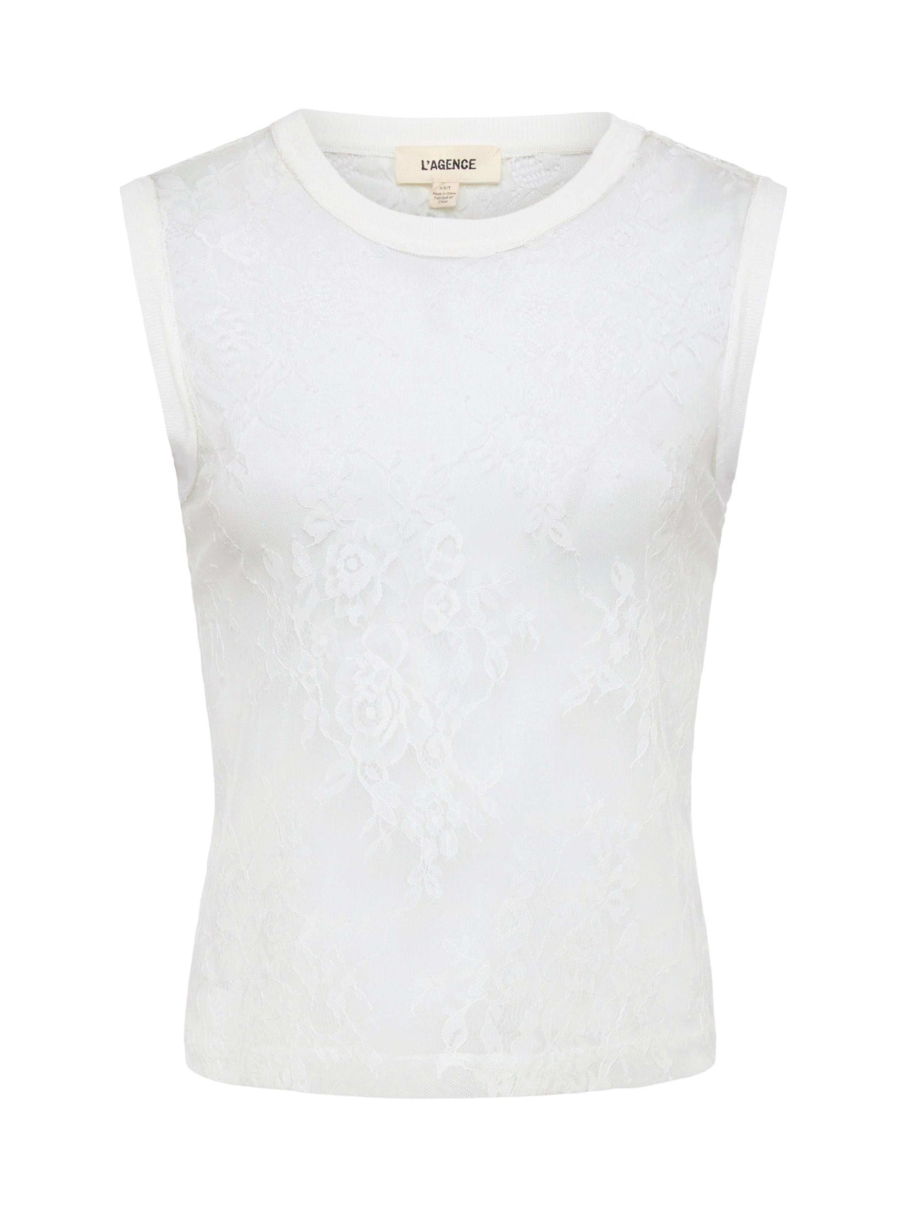Brax Floral Lace Tank in Ivory