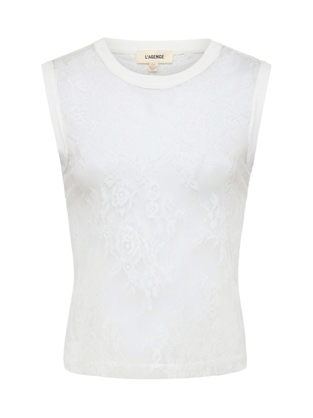 Brax Floral Lace Tank in Ivory