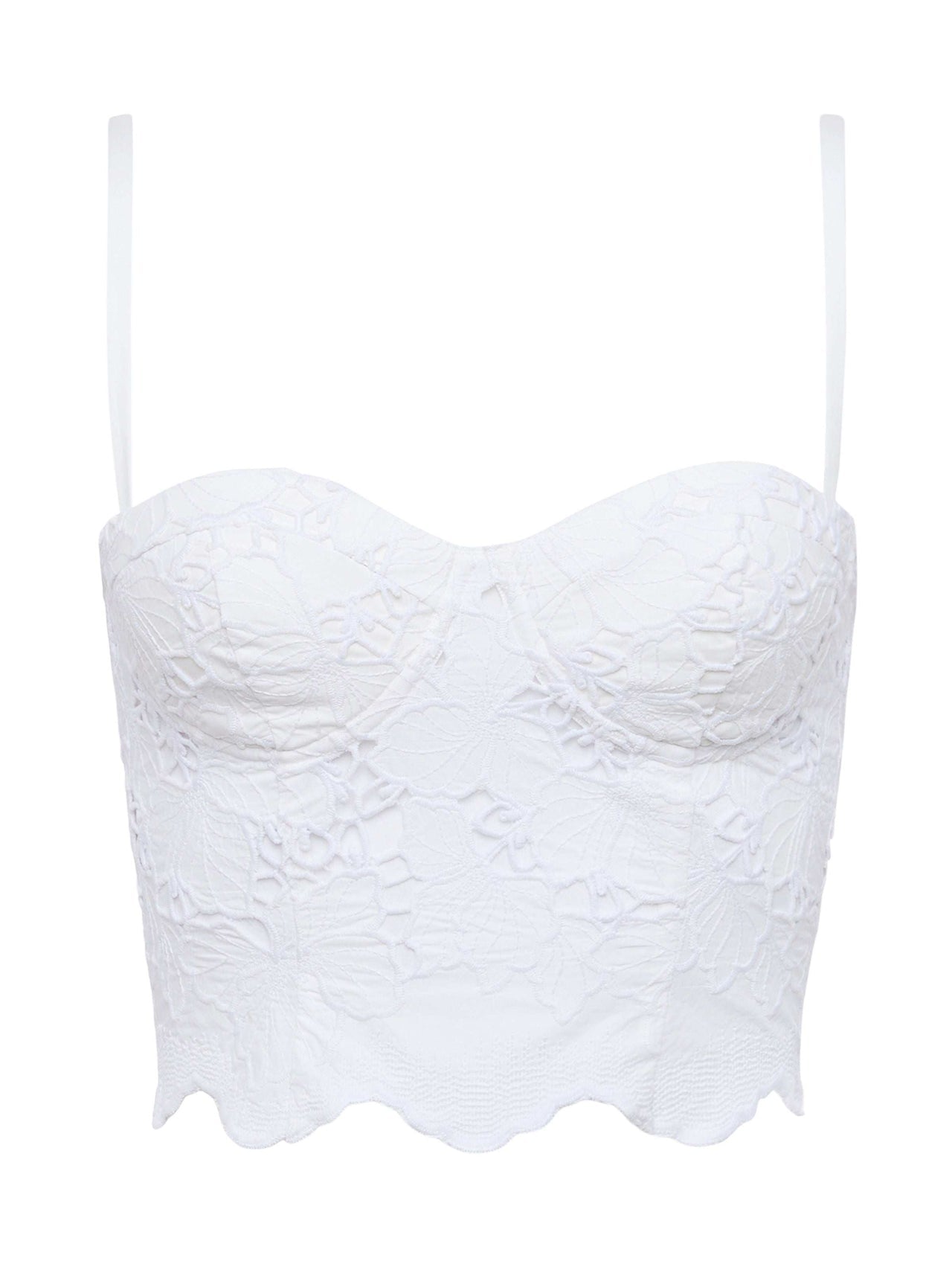Sonya Lace Bustier in White