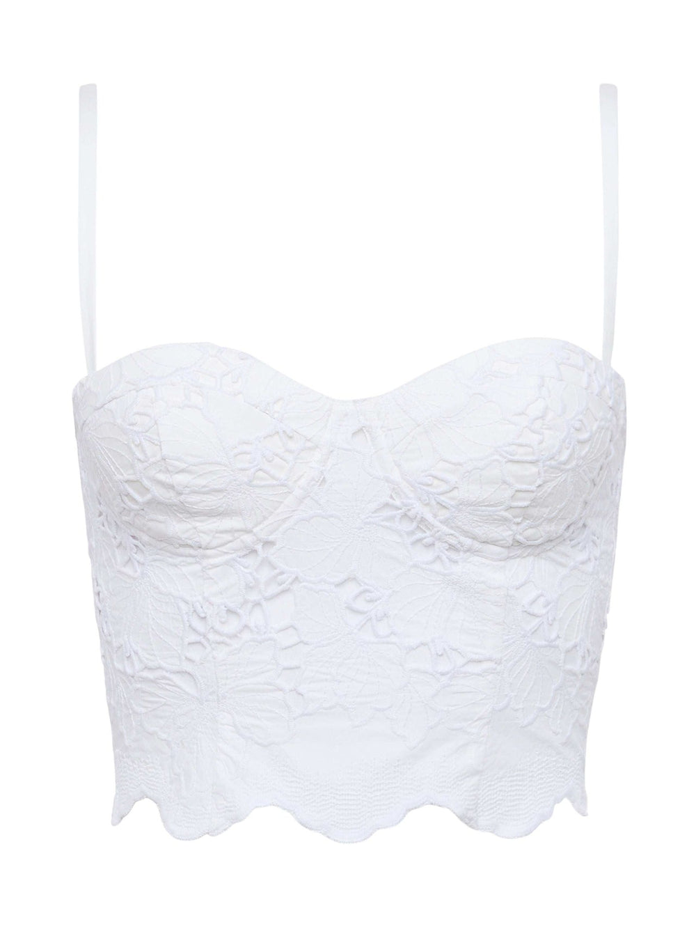 Sonya Lace Bustier in White
