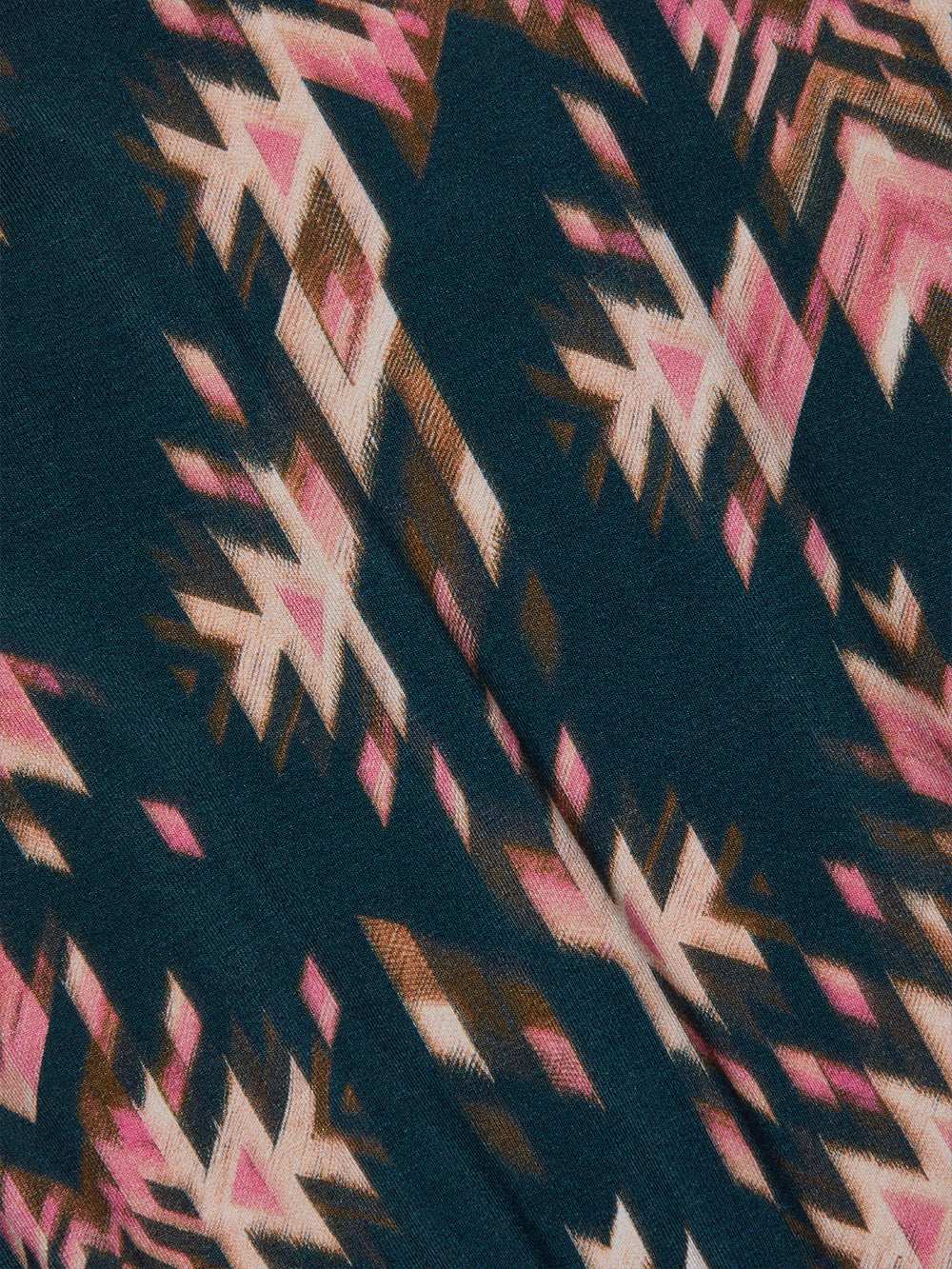 Ressi Fitted Tee in Charcoal Multi Ganado Print