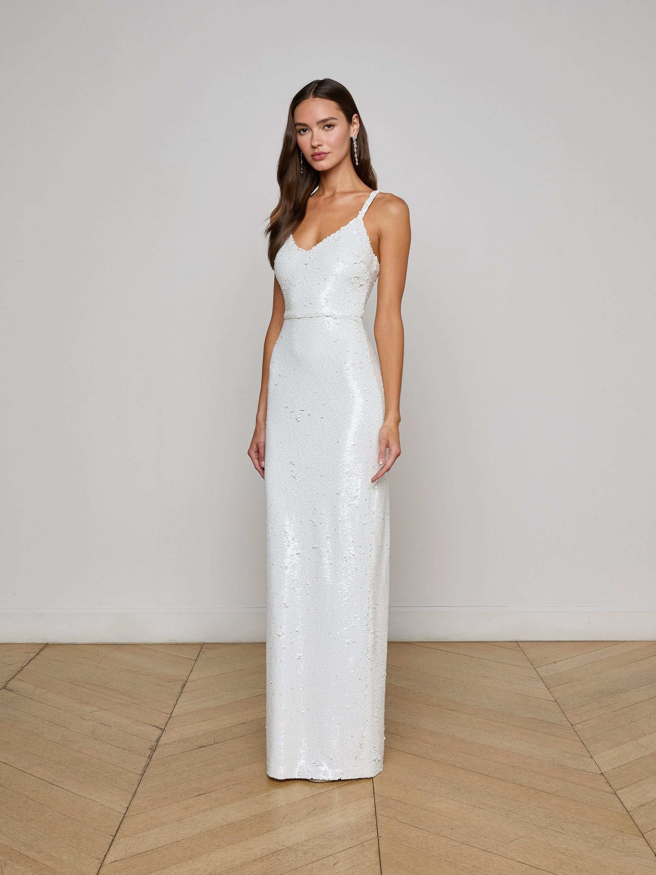Karma Sequin Maxi Dress in White Sequin