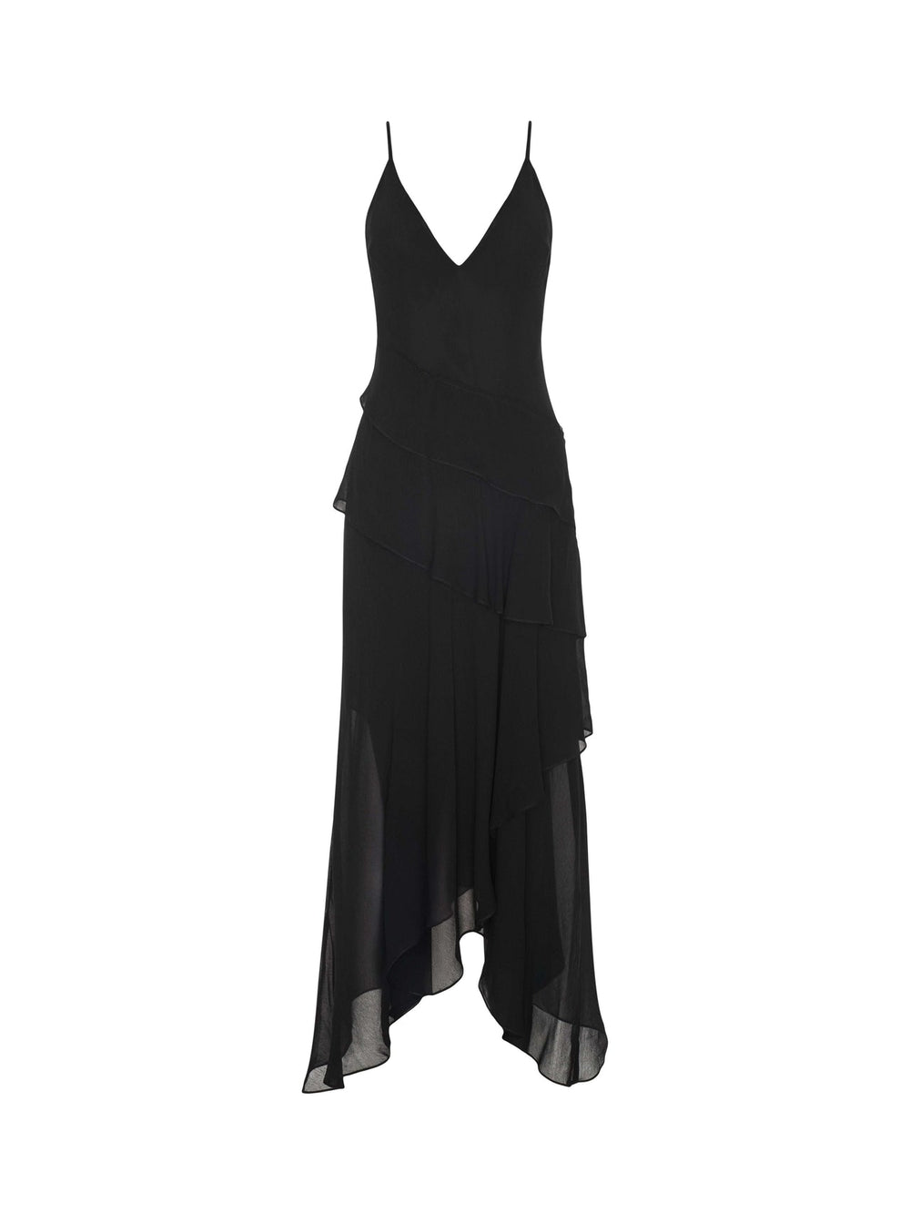 Sunniva Tiered Dress in Black