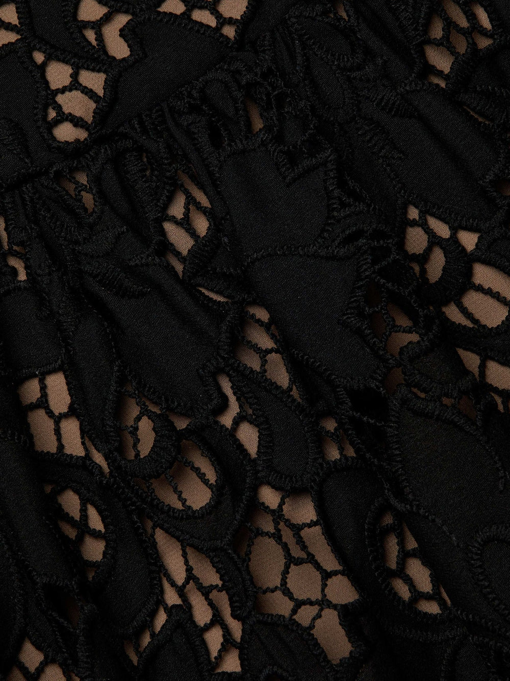 Flyn Lace Midi Dress in Black