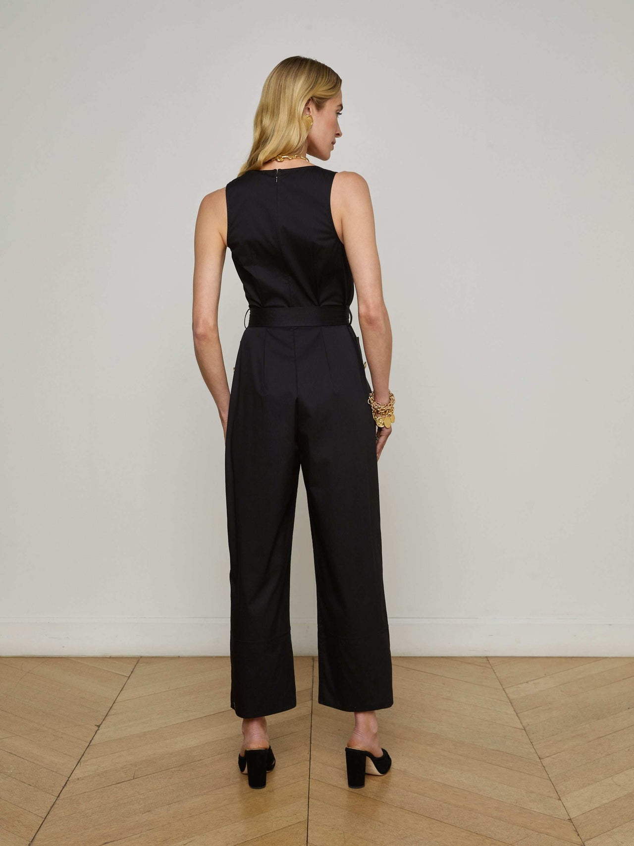 Branca Poplin Jumpsuit in Black