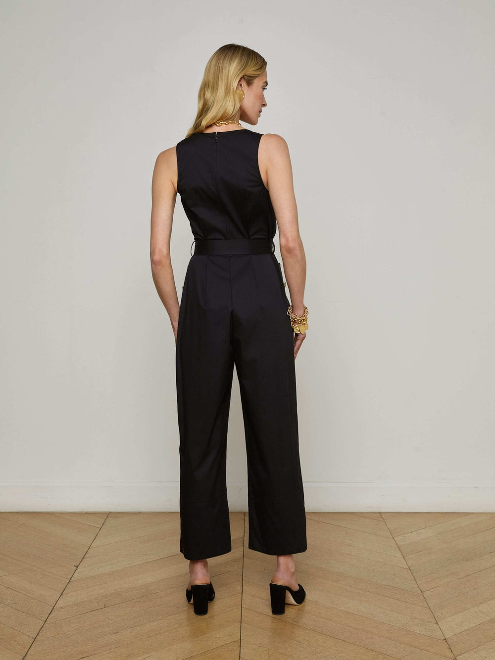 Branca Poplin Jumpsuit in Black