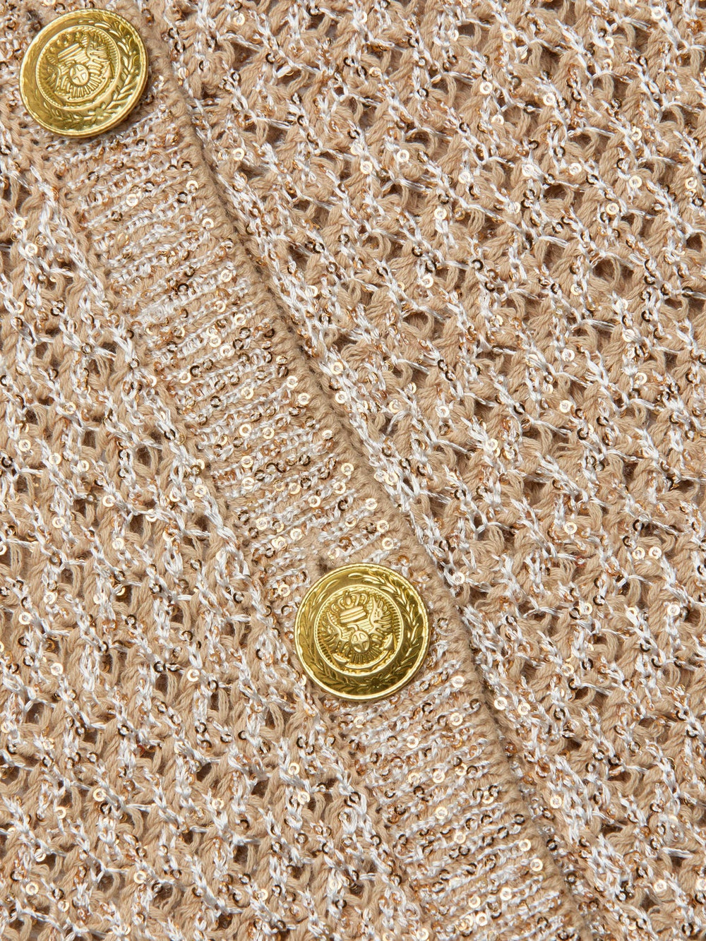 Blanca Sequin Cardigan in Natural Multi/Gold