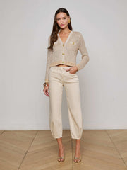 Blanca Sequin Cardigan in Natural Multi/Gold