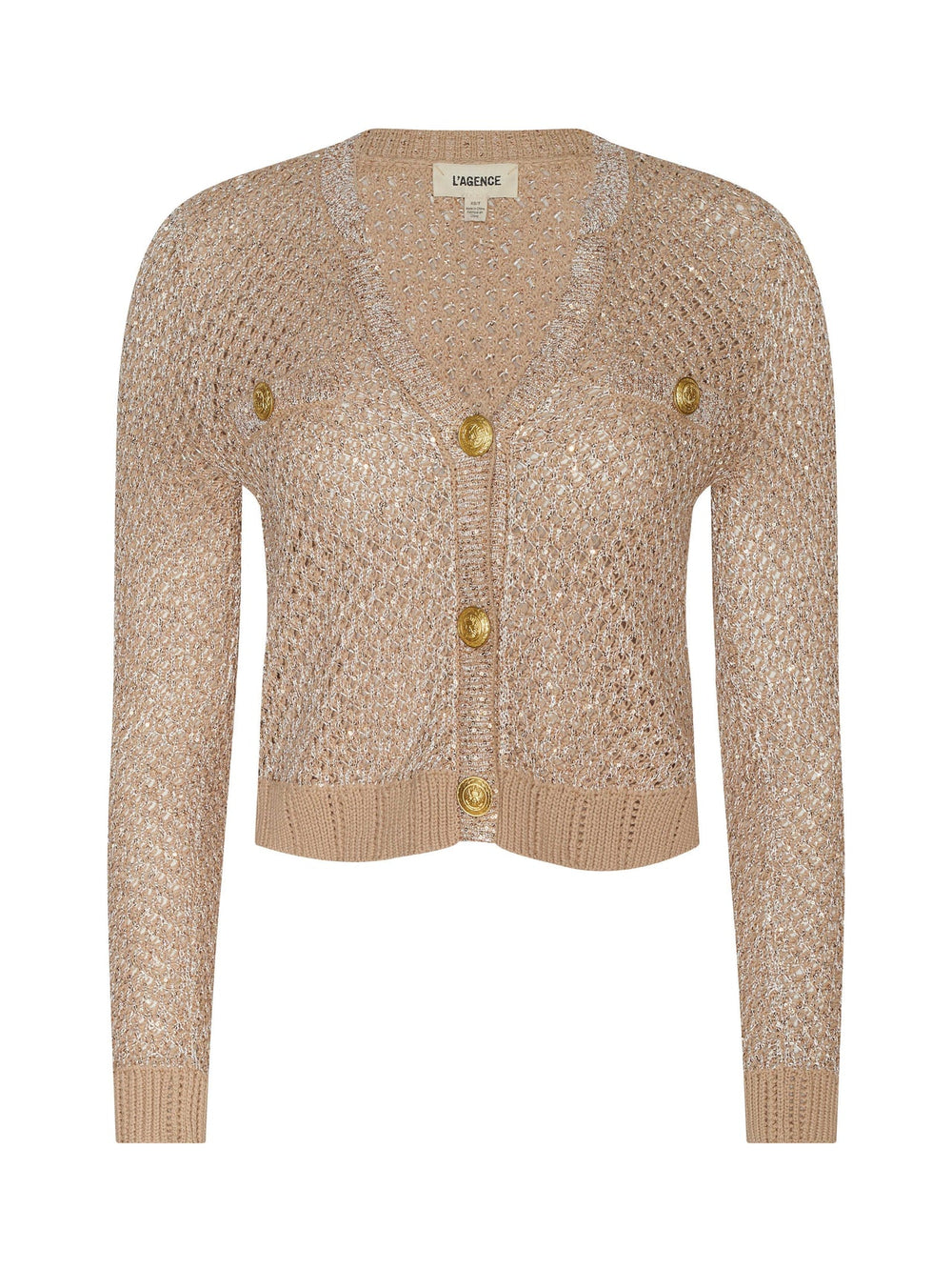 Blanca Sequin Cardigan in Natural Multi/Gold