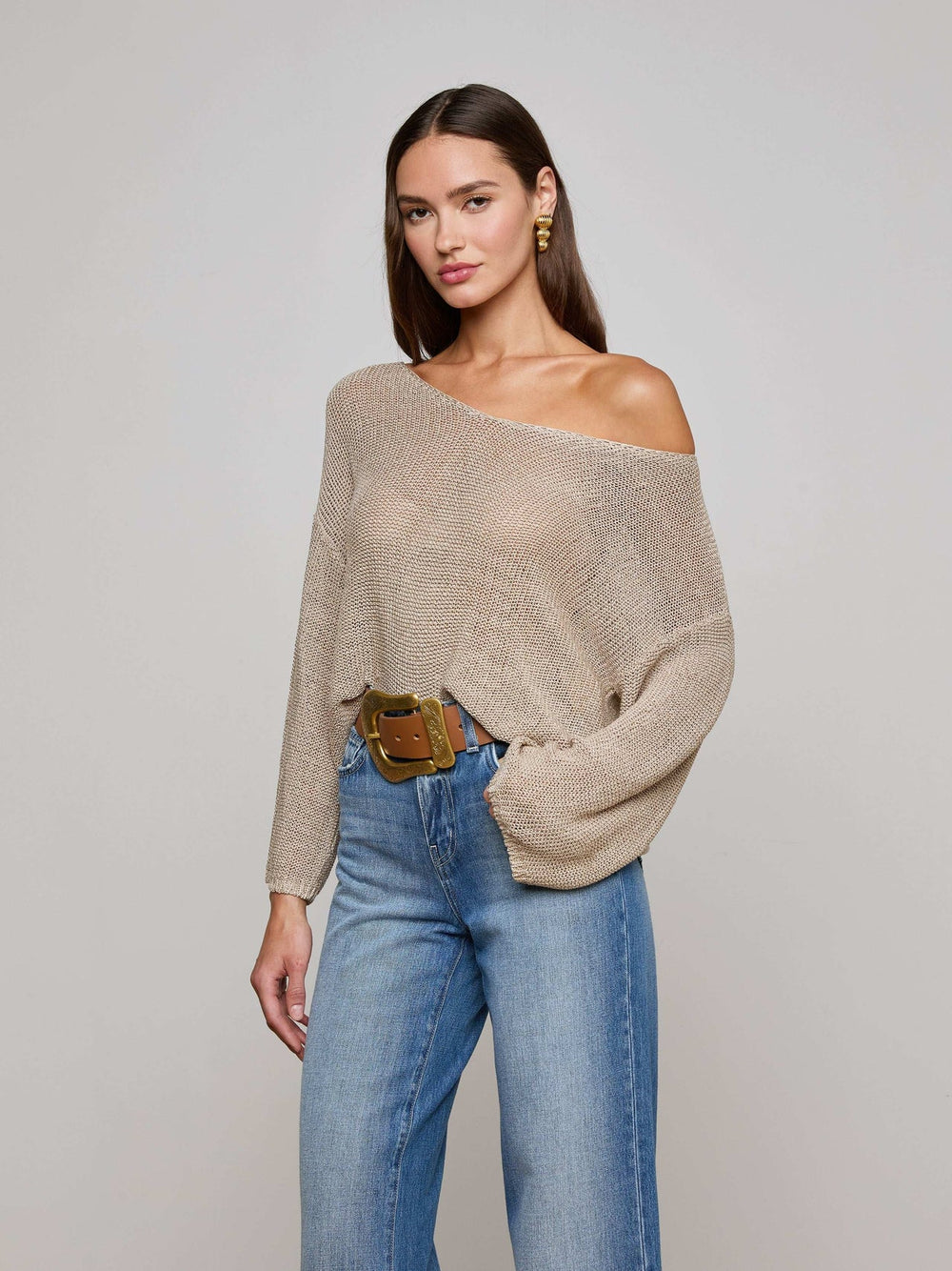 Ethan Knit Pullover in Taupe
