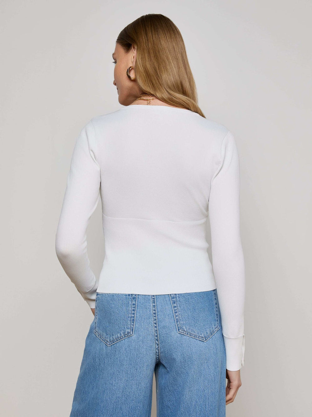 Lanetta Top in White/Gold