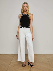 Rosemary Button Tank in Black/White