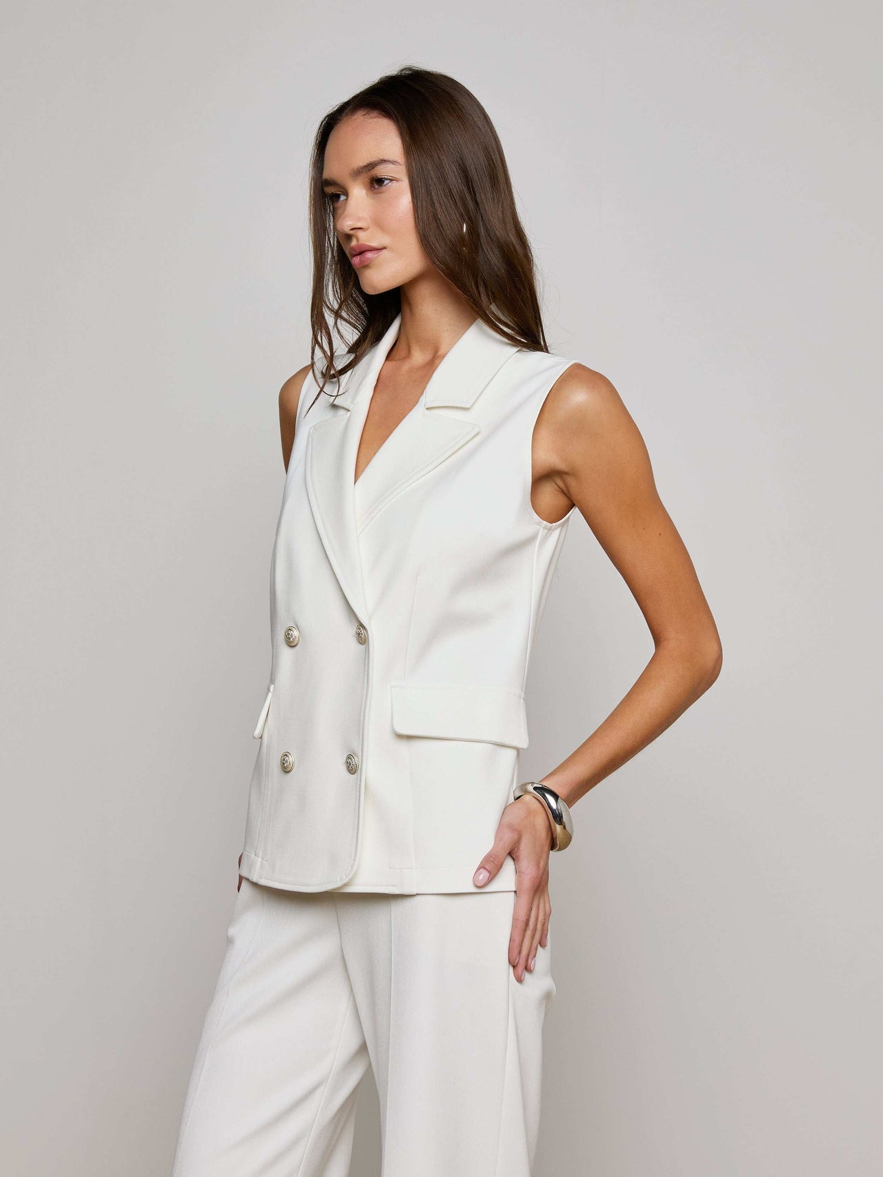 Aldora Vest in Ivory