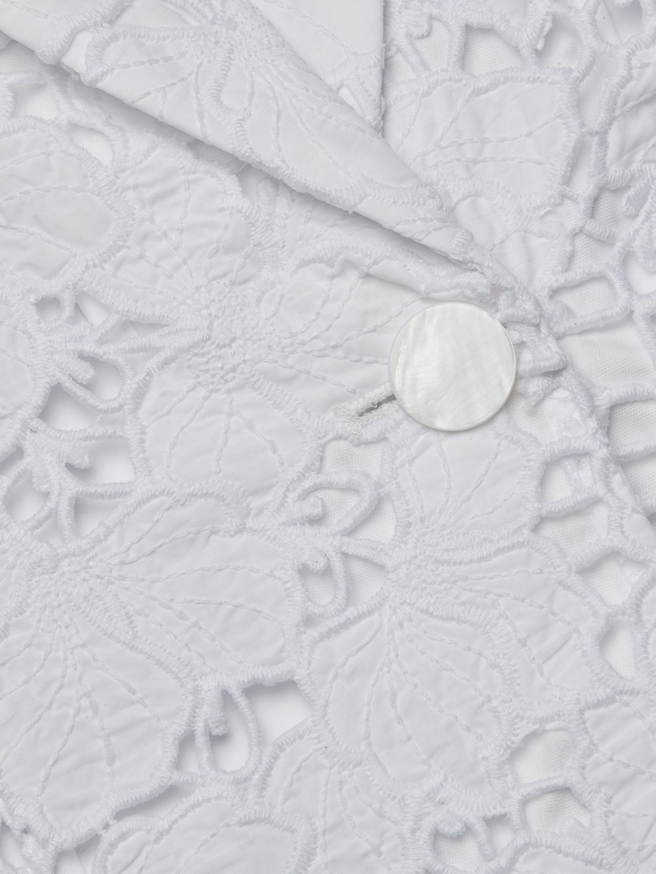 Clementine Lace Blazer in White