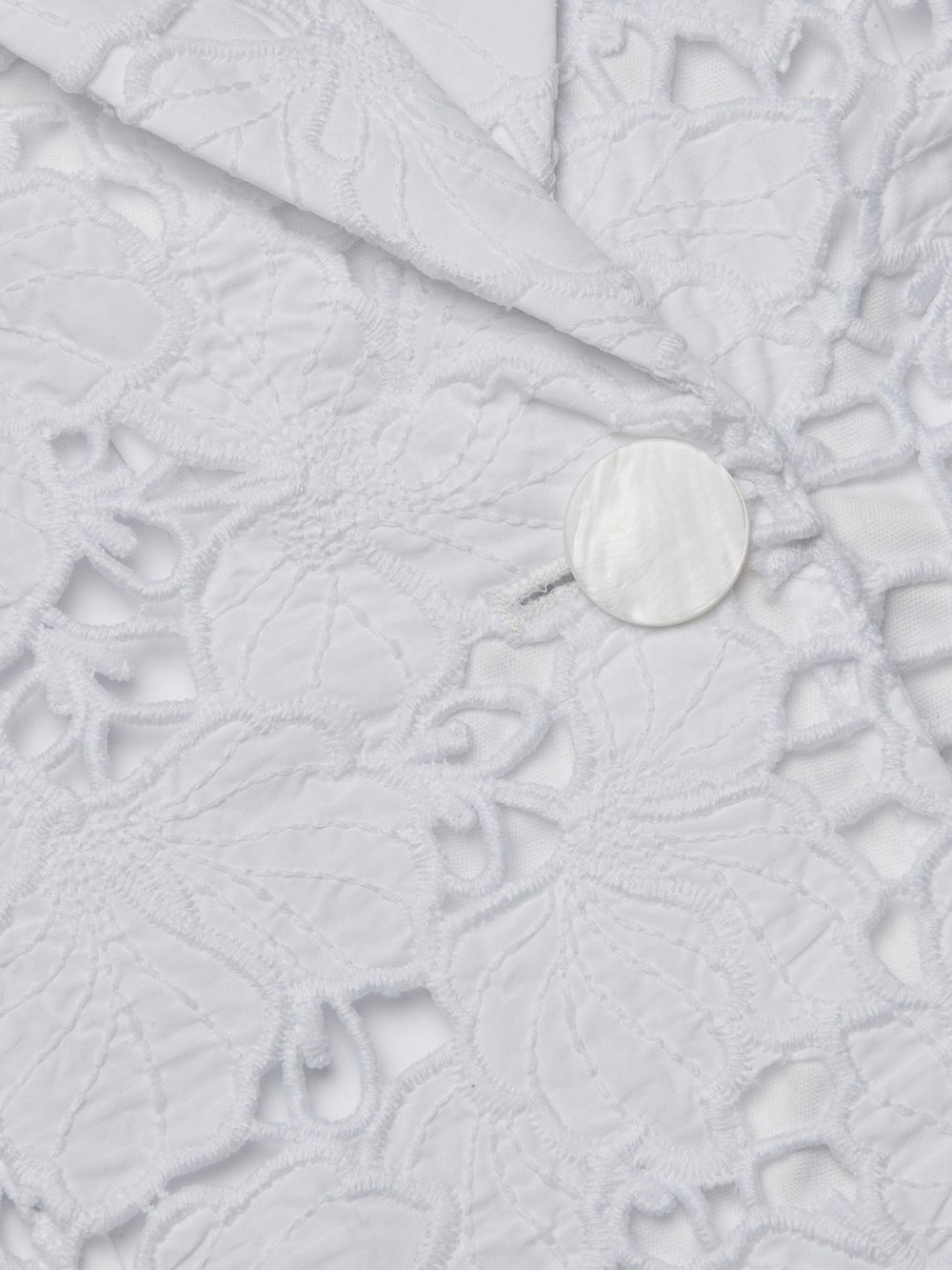 Clementine Lace Blazer in White