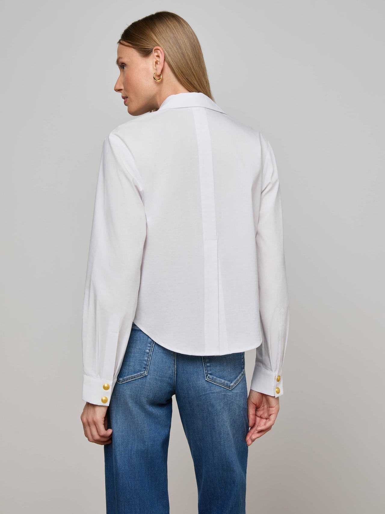 Cosette Shirt in White/Gold