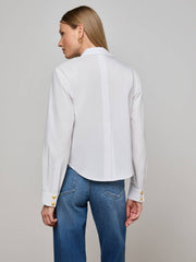 Cosette Shirt in White/Gold