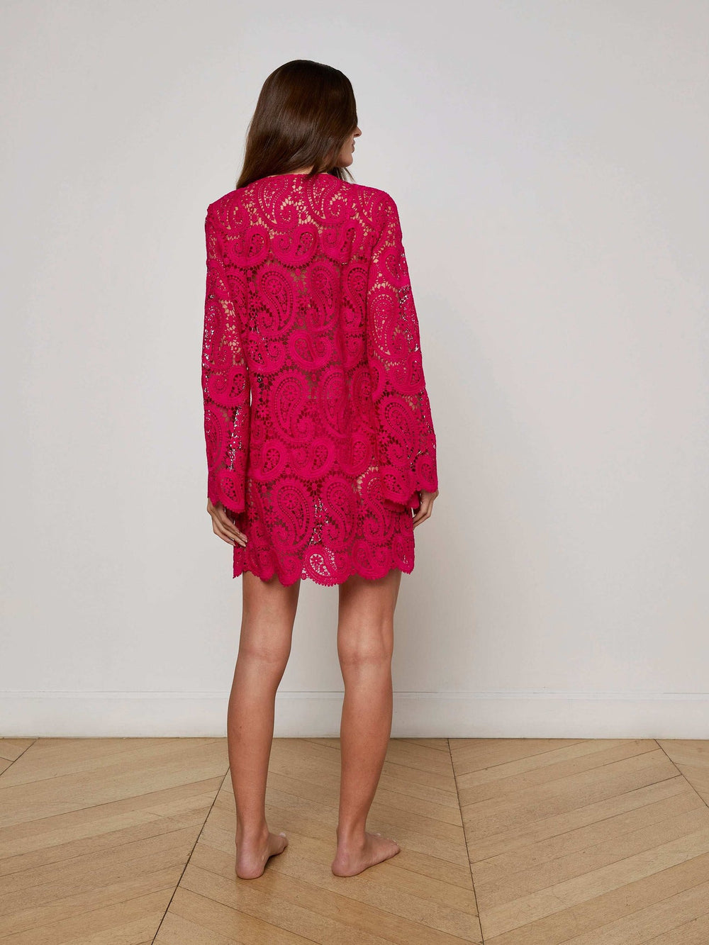 Ansley Cover-Up Dress in Fuschia