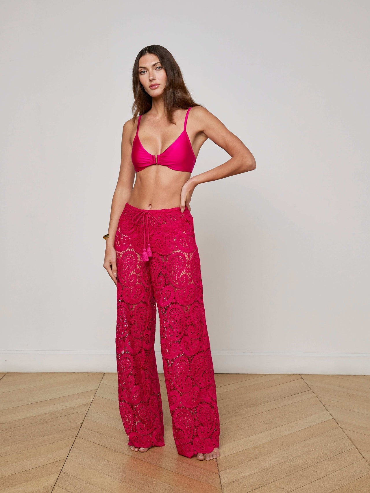 Geraldine Cover-Up Pant in Fuschia