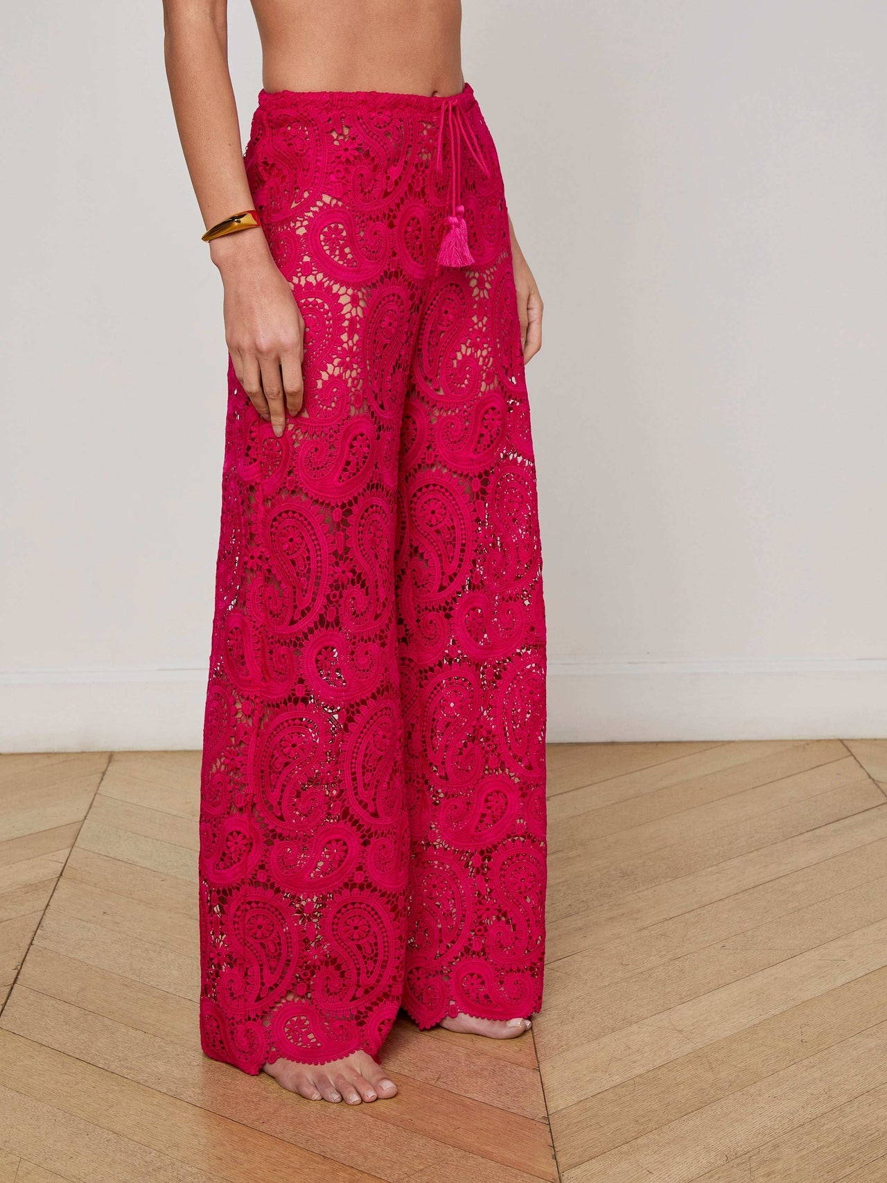Geraldine Cover-Up Pant in Fuschia