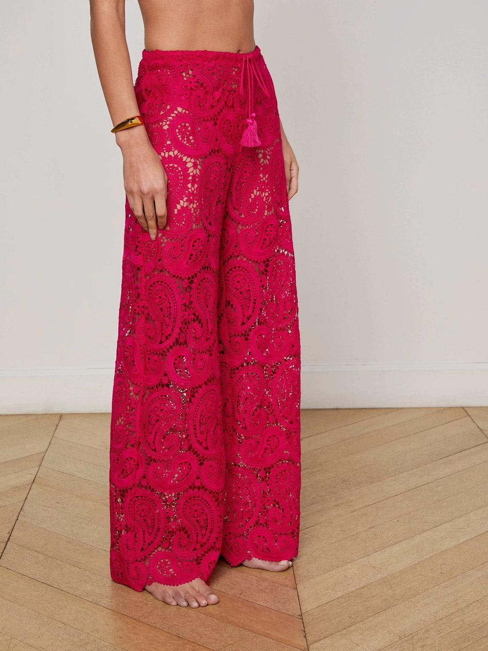 Geraldine Cover-Up Pant in Fuschia
