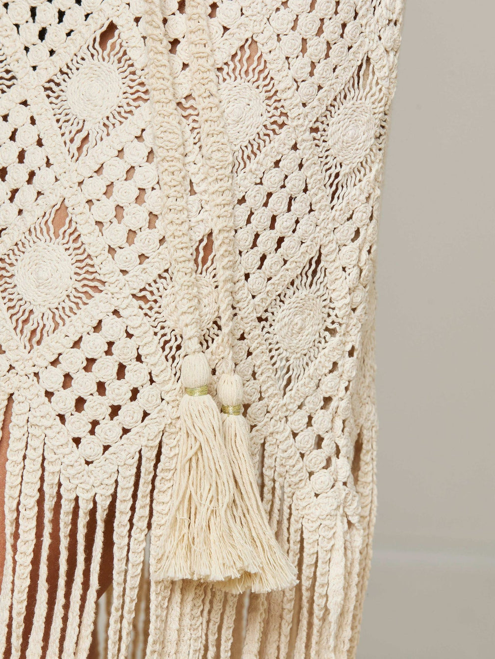 Haleigh Crochet Cover-Up Dress in Natural