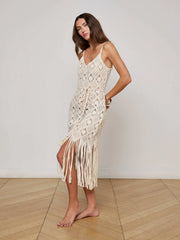 Haleigh Crochet Cover-Up Dress in Natural