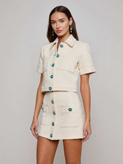 Chita Jacquard Jacket in Ivory