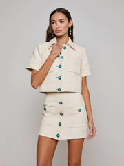 Chita Jacquard Jacket in Ivory
