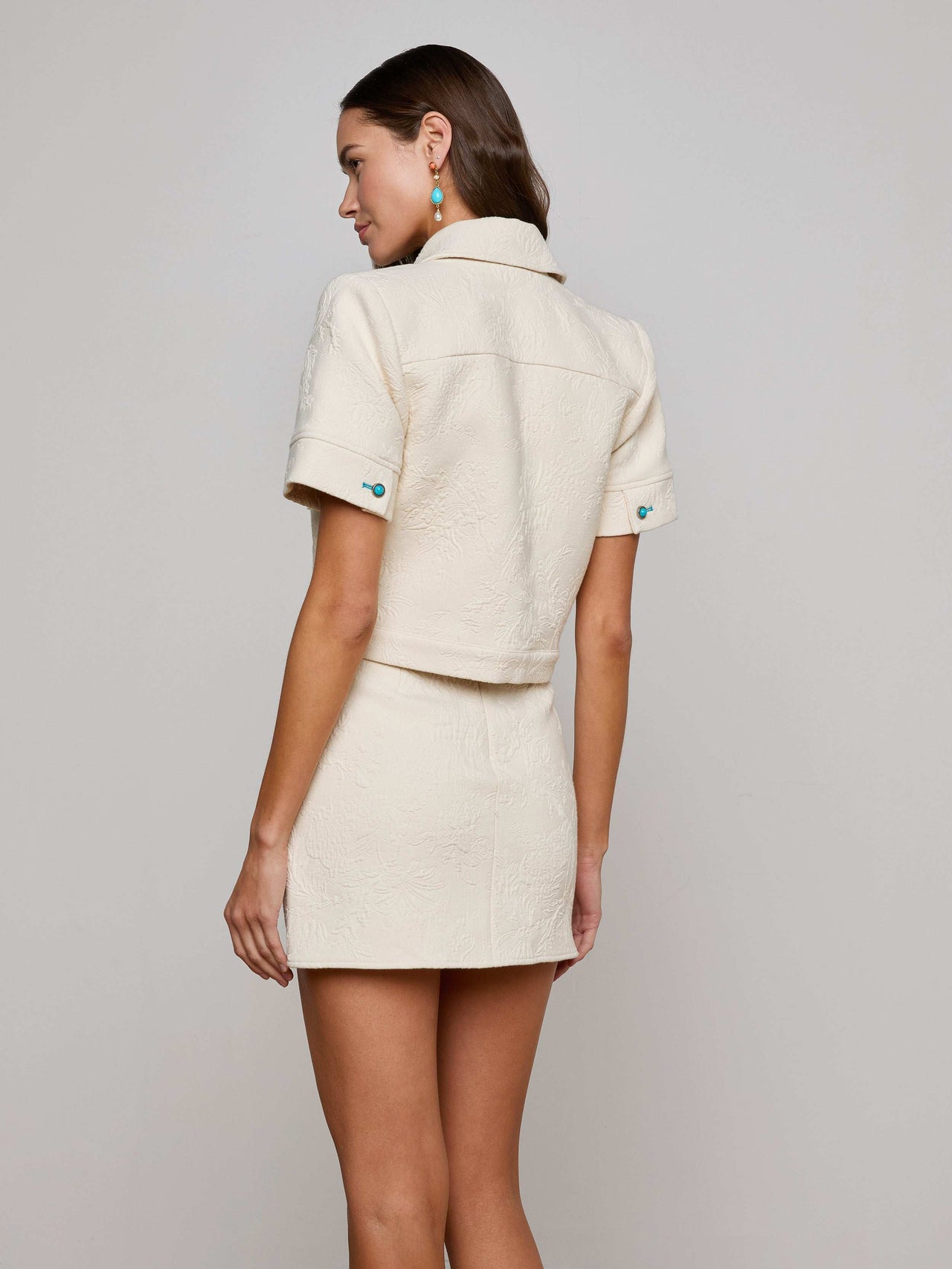 Chita Jacquard Jacket in Ivory