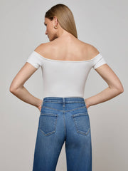 Adana Off-The-Shoulder Bodysuit in White