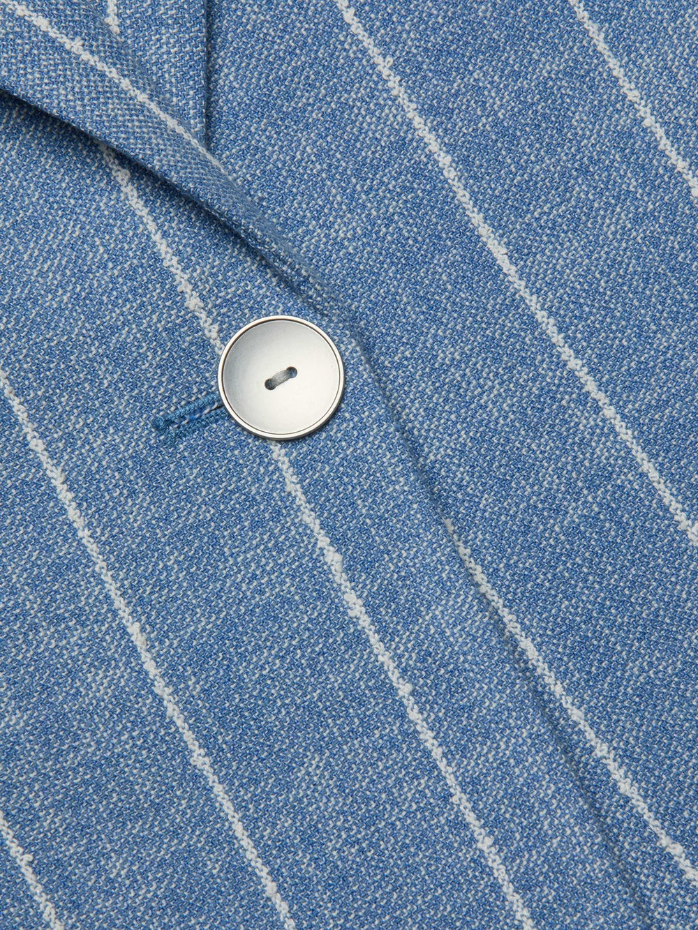 Chamberlain Pinstriped Blazer in Sky Blue/White Pinstripe