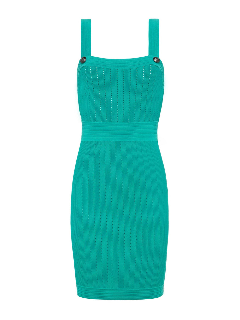 Rehannin Pointelle Knit Dress in Lagoon/Ant Nickel