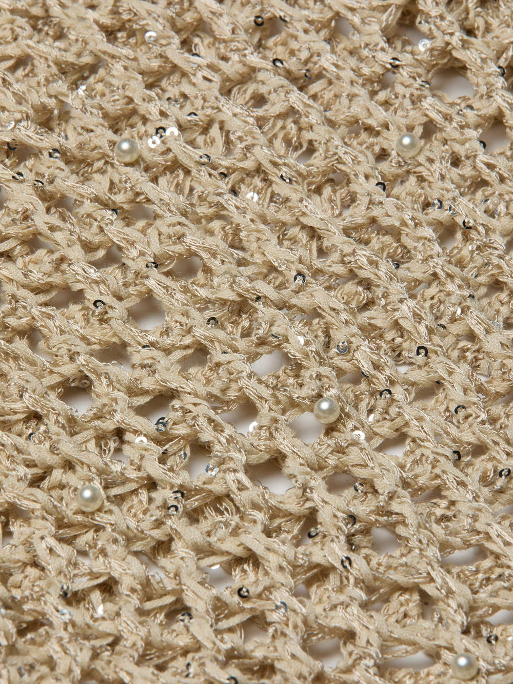 Nashwa Embellished Sweater in Natural Multi Pearls