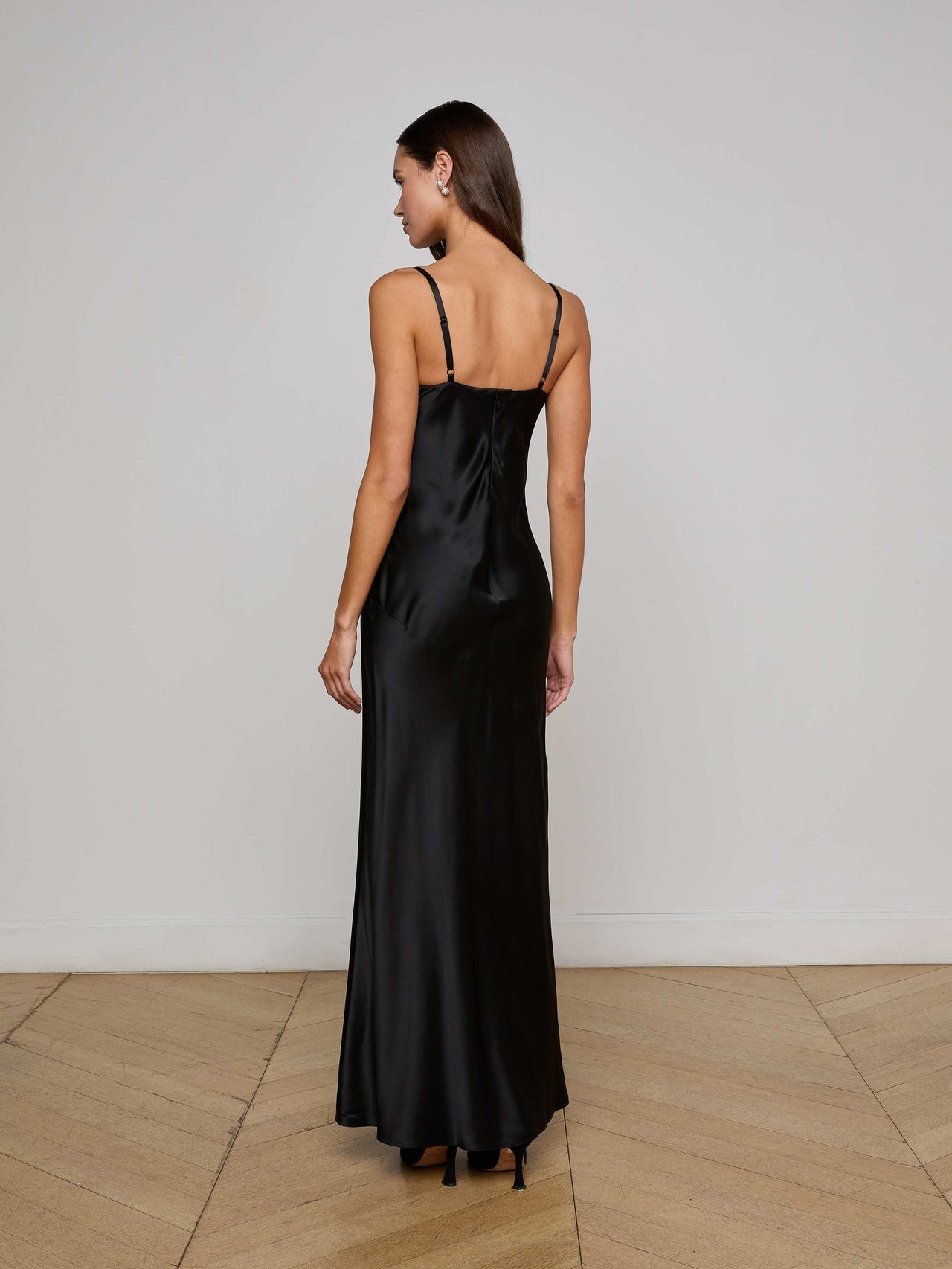 Sayla Silk Gown in Black
