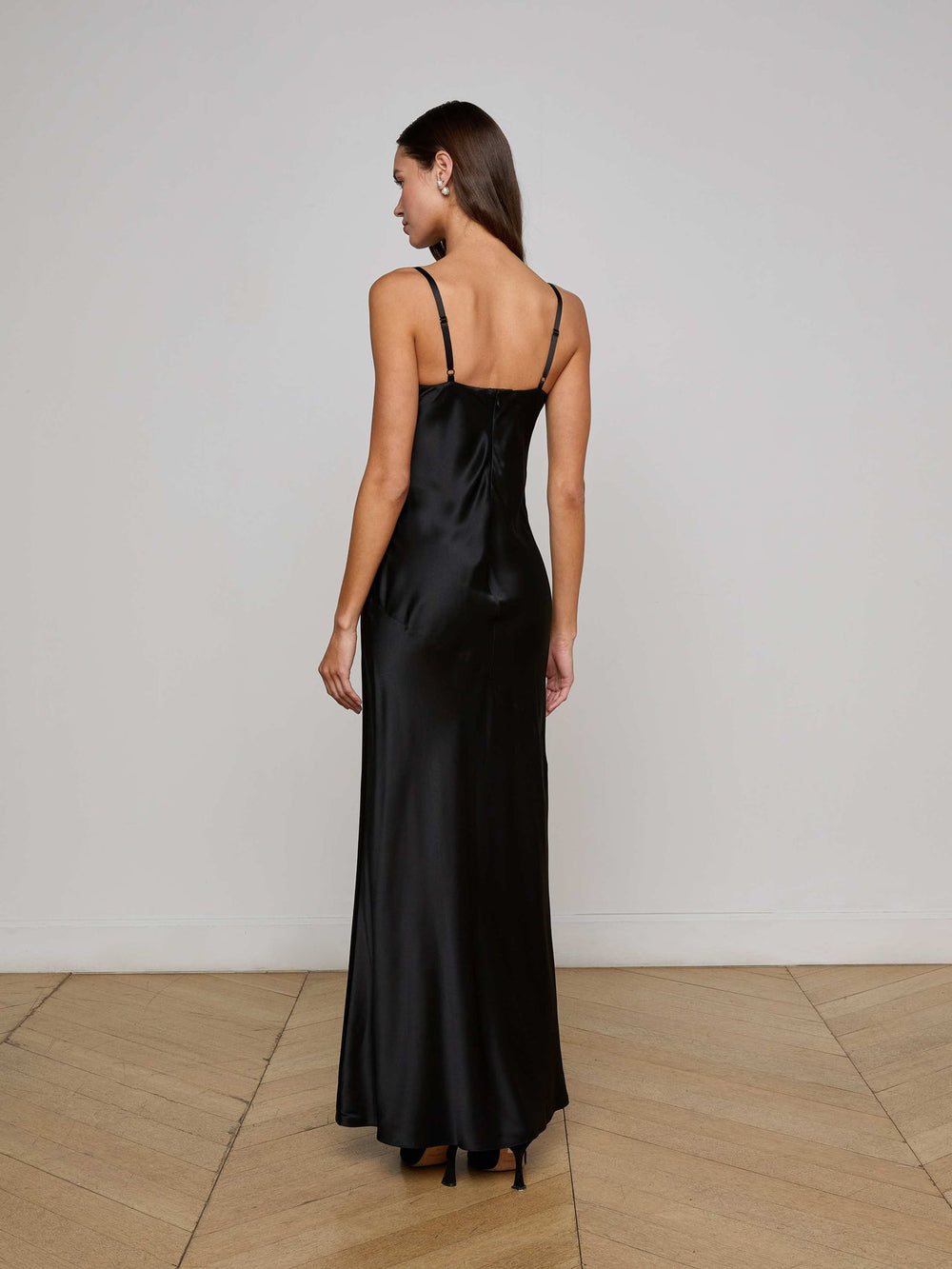 Sayla Silk Gown in Black