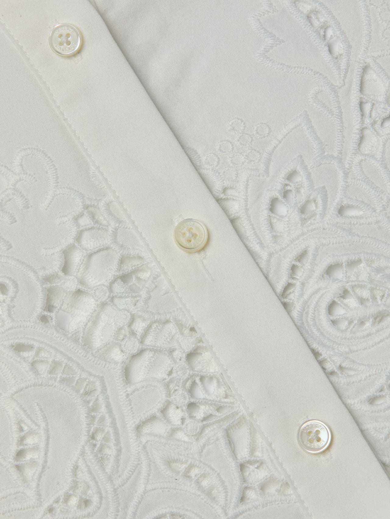 Seychelle Cropped Eyelet Blouse in White