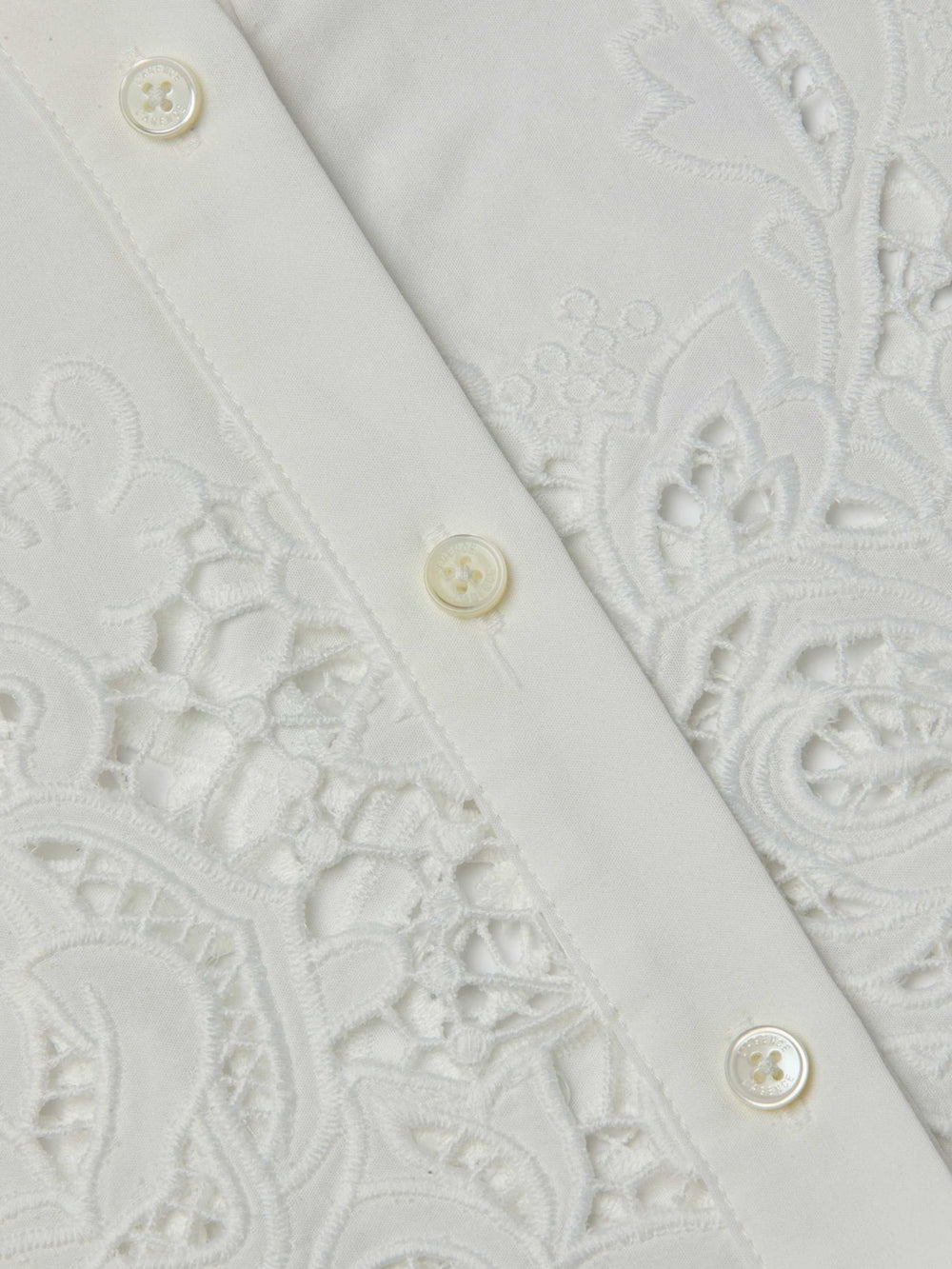 Seychelle Cropped Eyelet Blouse in White