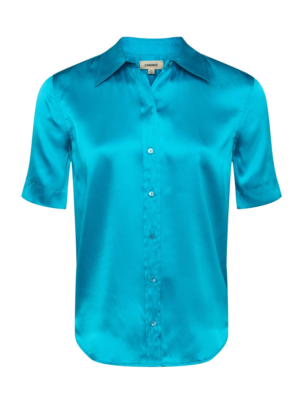 Ellah Silk Blouse in Bright Aqua