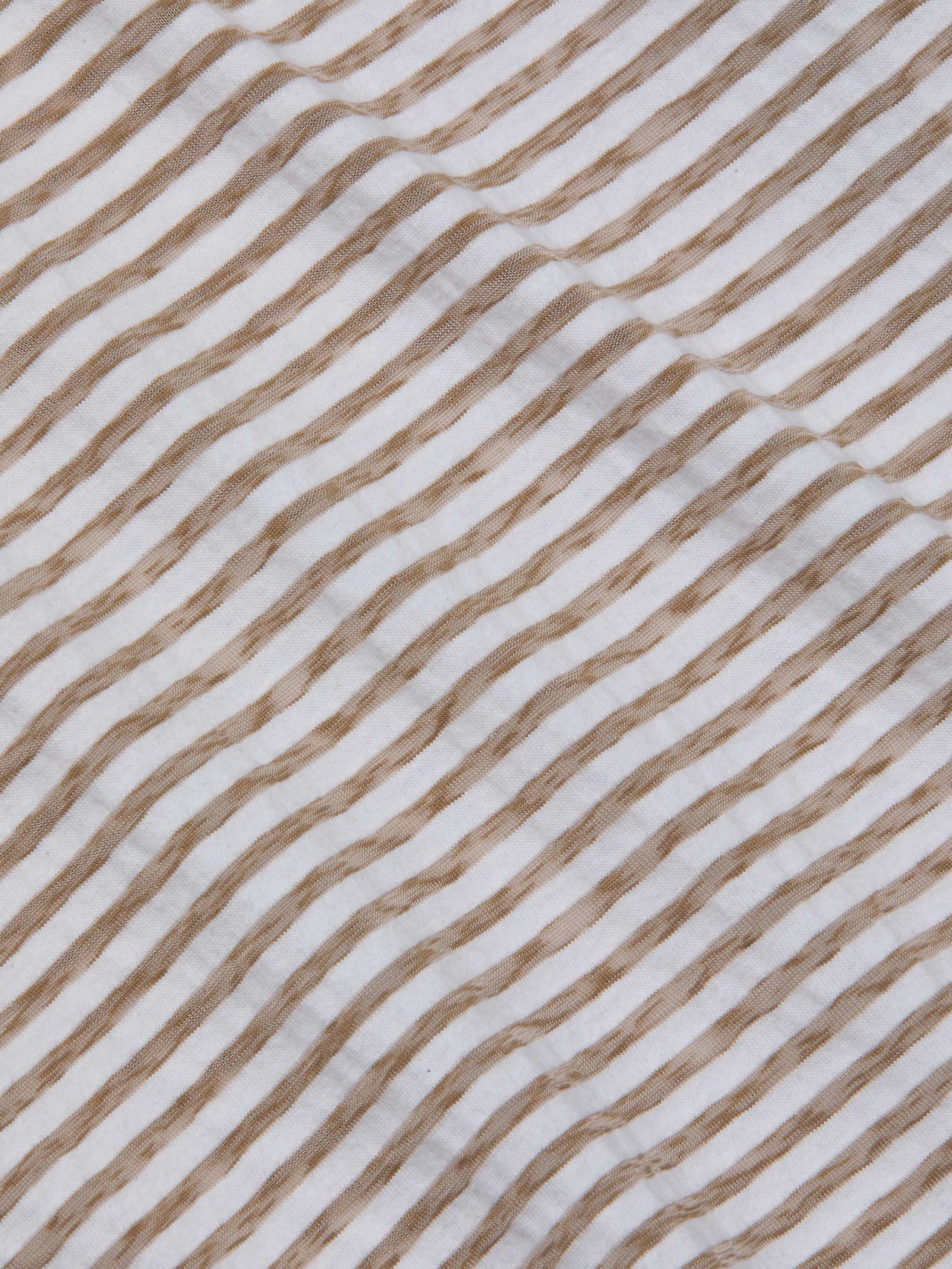 Donna Cropped Tee in White/Rye Stripe
