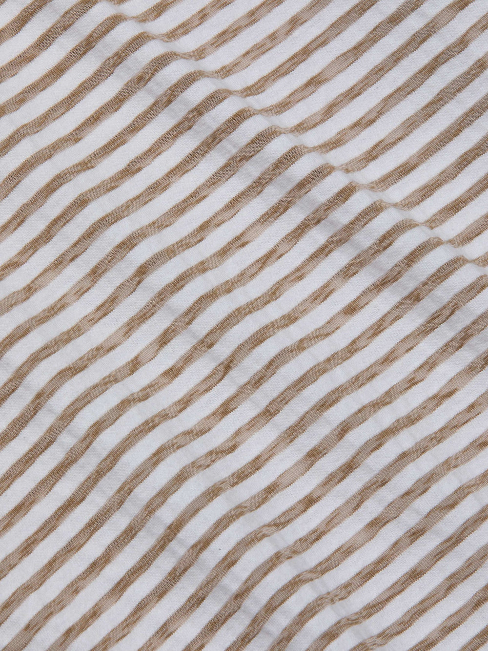 Donna Cropped Tee in White/Rye Stripe