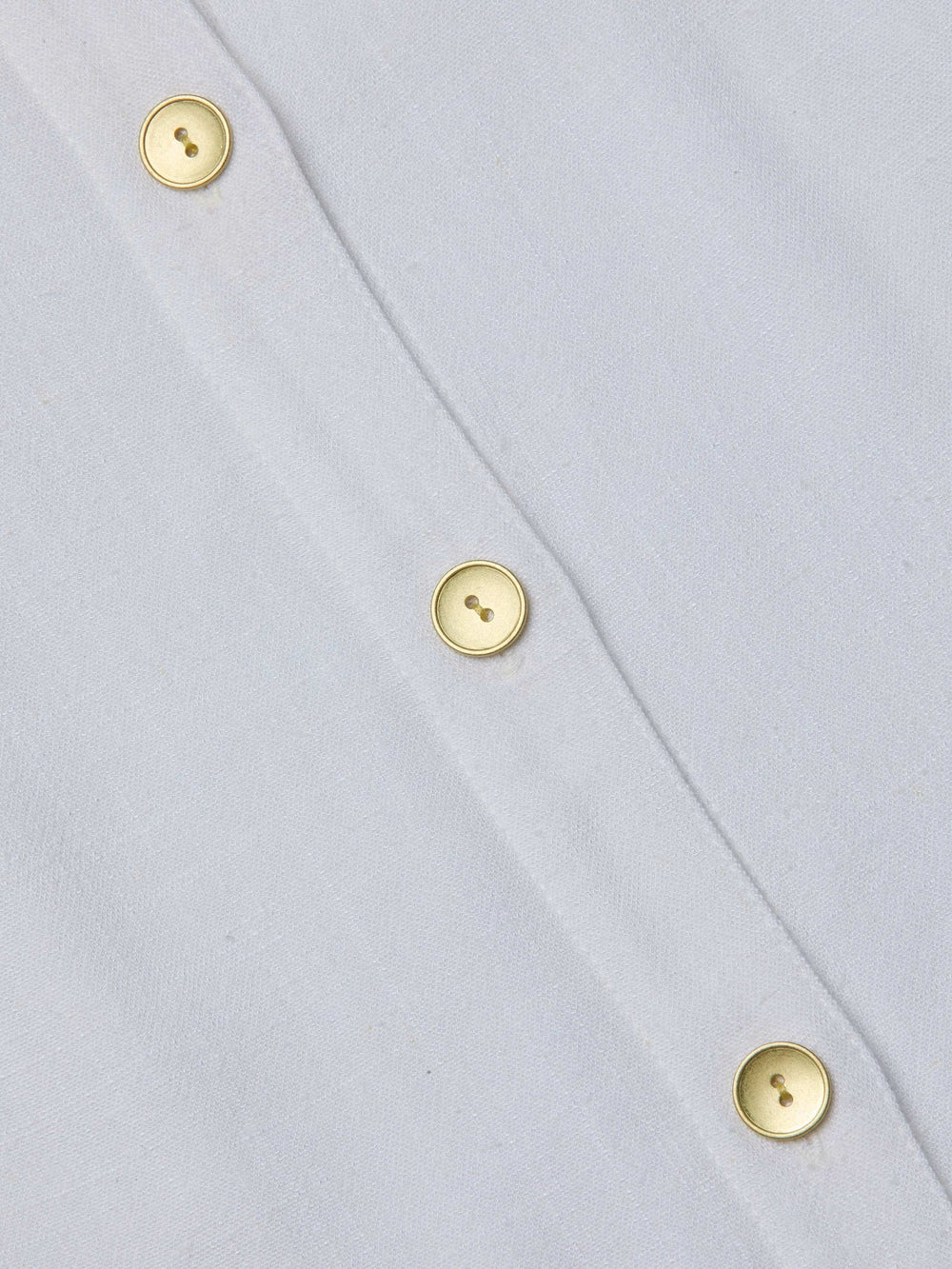 Kippa Linen-Blend Shirt Dress in White