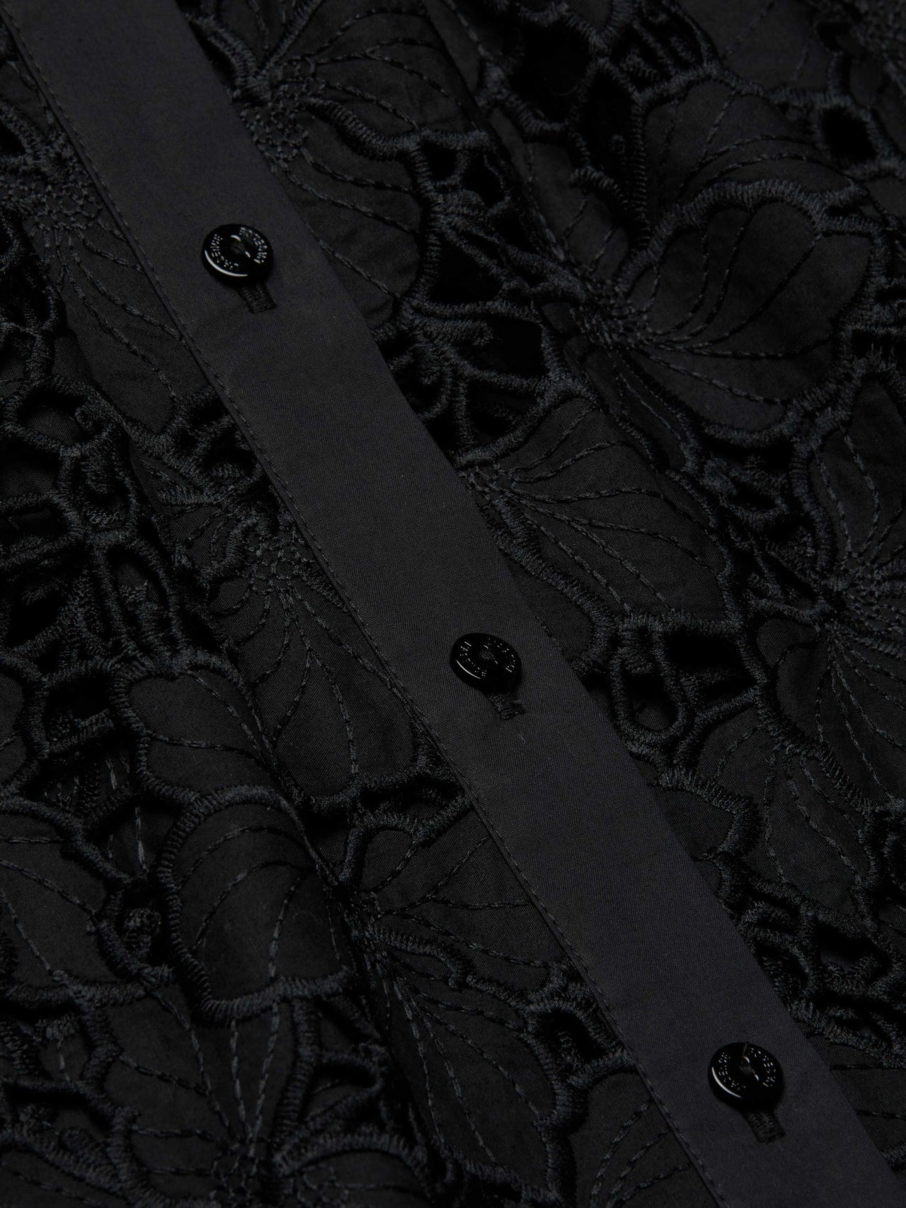 Emilio Lace Shirt Dress in Black