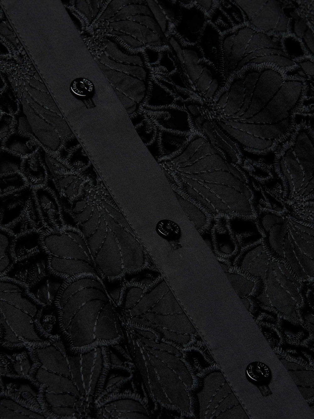 Emilio Lace Shirt Dress in Black