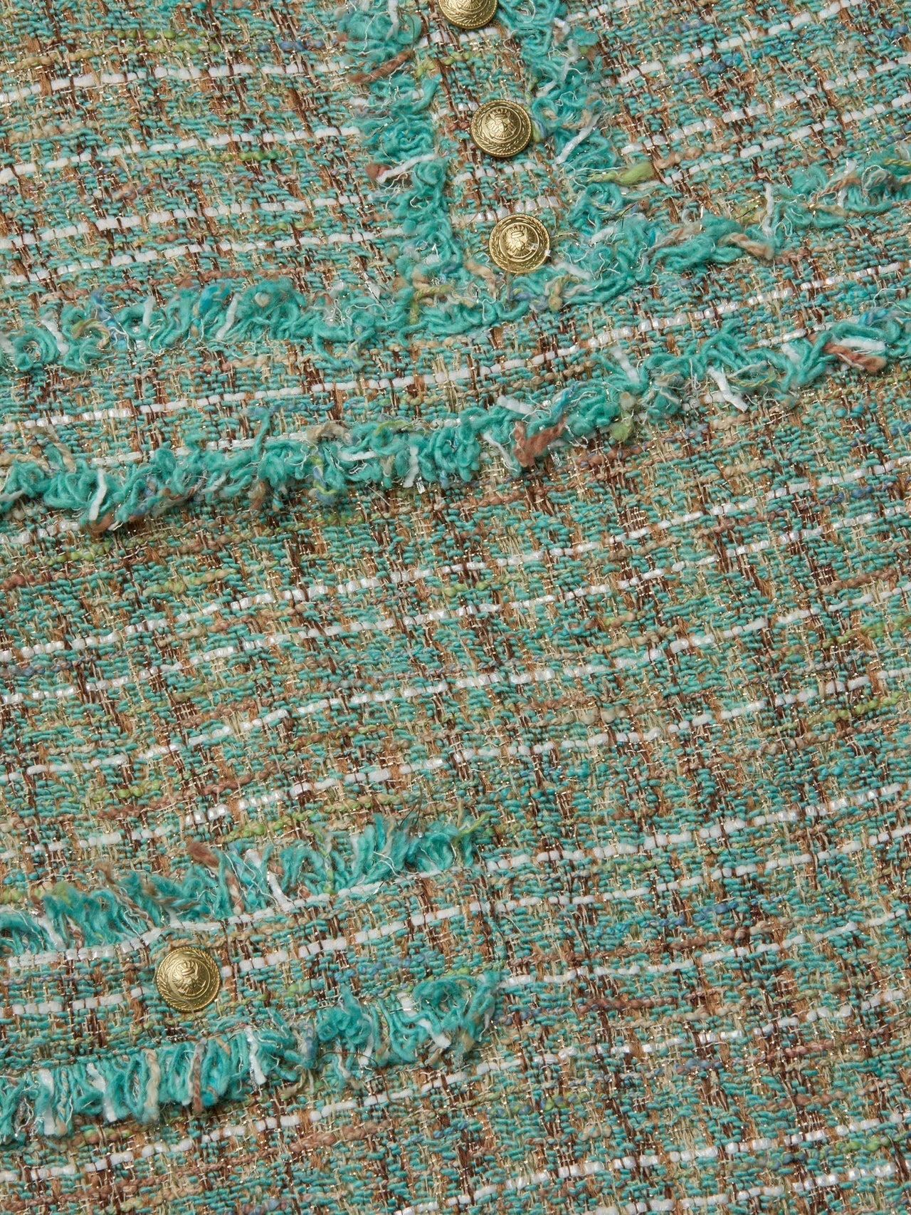 Valli Tweed Mini Dress in Lagoon/Light Brown Tweed