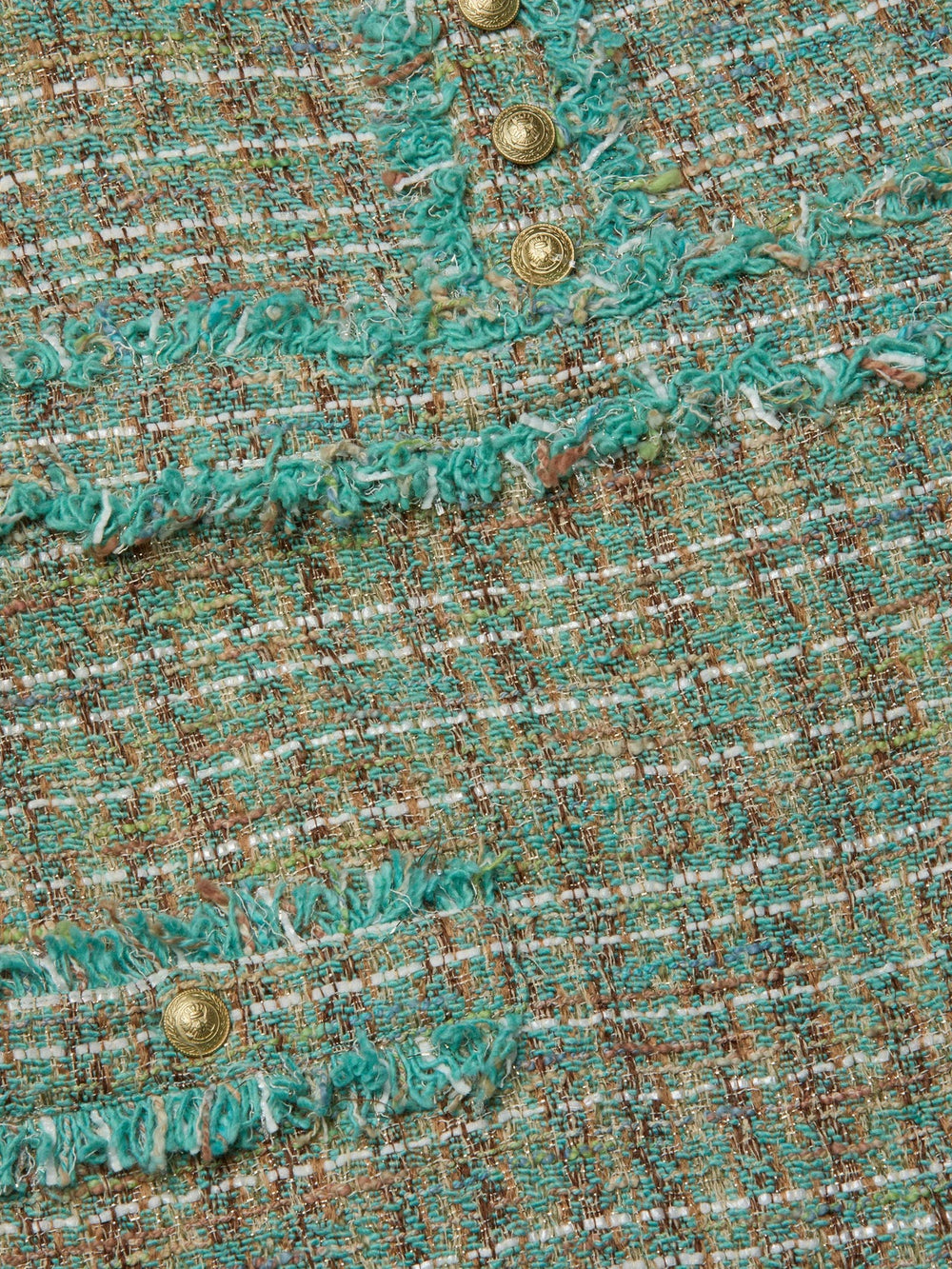Valli Tweed Mini Dress in Lagoon/Light Brown Tweed