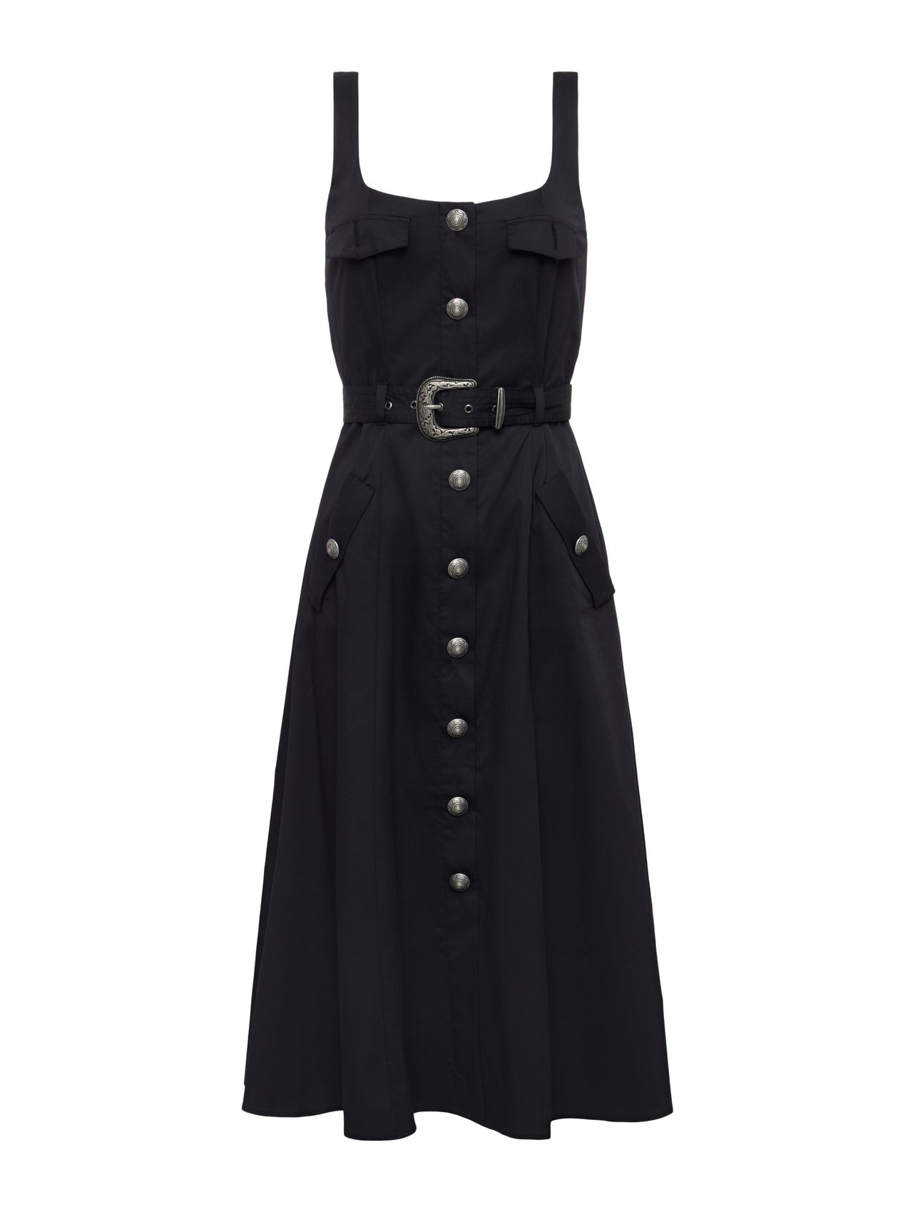Tazia Midi Dress in Black