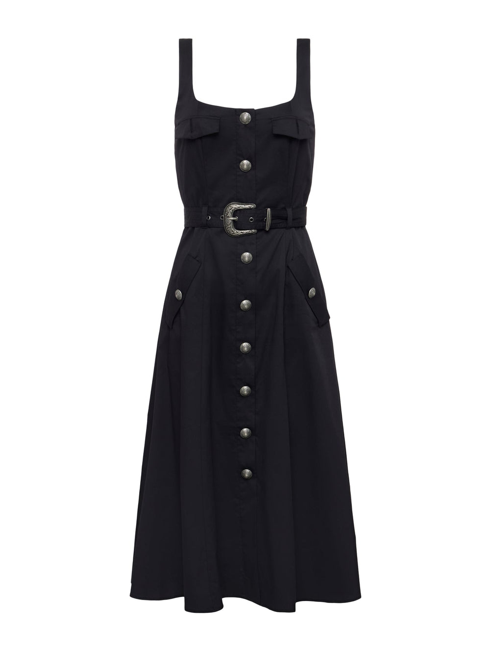 Tazia Midi Dress in Black