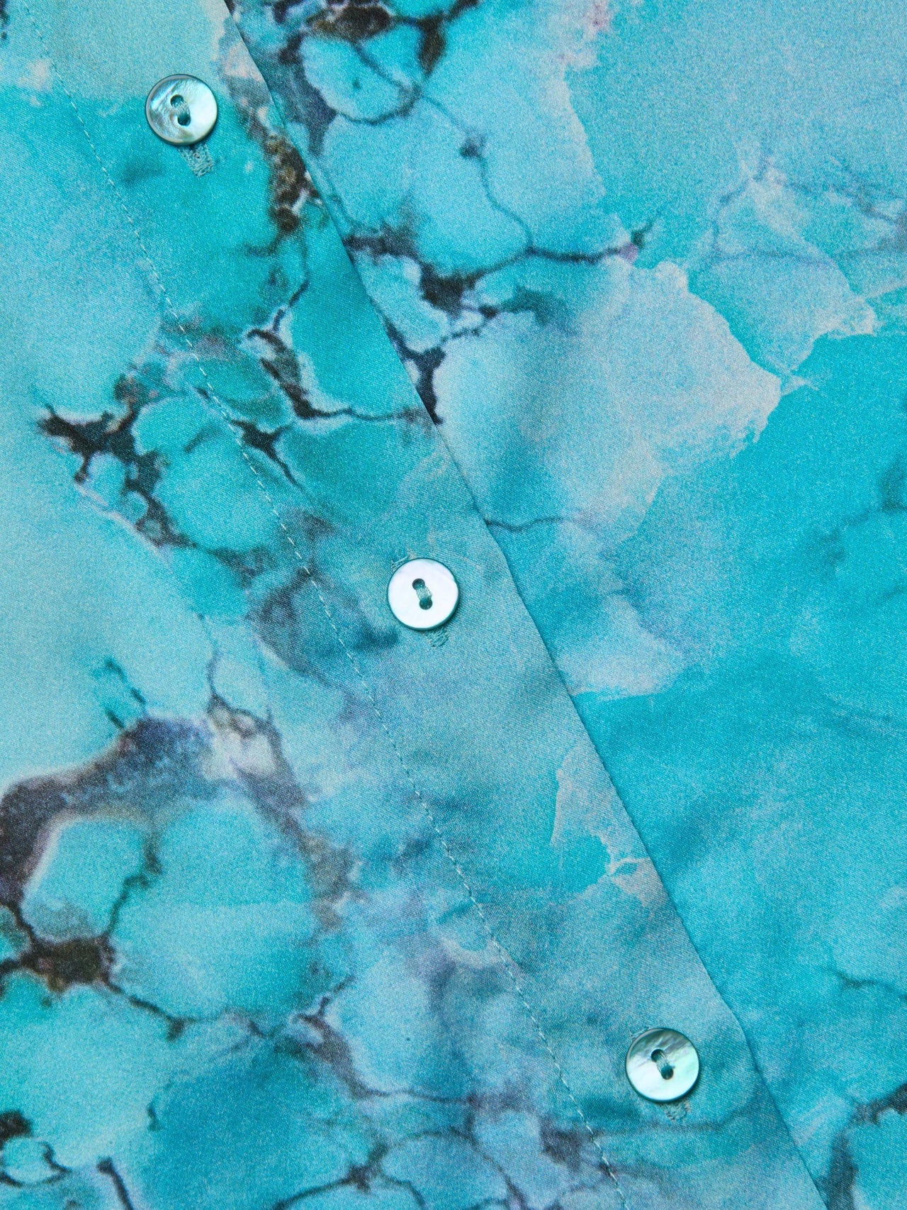 Tyler Silk Blouse in Multi Turquoise Stone